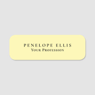 Cream Color Unique Original Classical Professional Name Tag