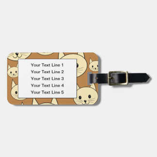 Cream Colour Cats. Luggage Tag