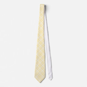 Cream Colour Christmas 1 Plaid Pattern Men's Tie