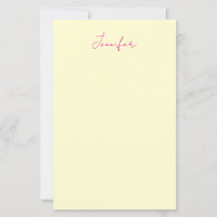 Cream colour elegant modern minimalist plain name