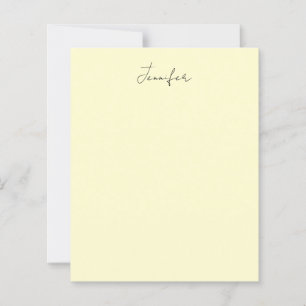 Cream colour elegant modern minimalist plain name