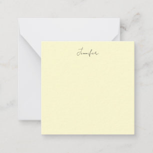 Cream colour elegant modern minimalist plain name card