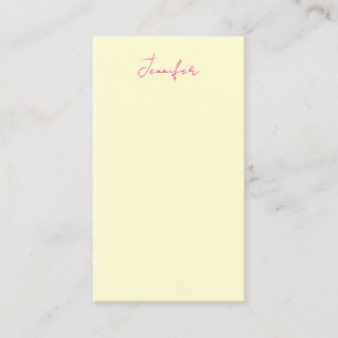 Cream colour elegant modern minimalist plain name enclosure card