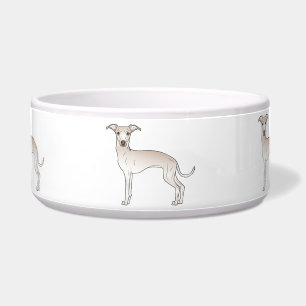 Cream Colour Italian Greyhound Cute Cartoon Dogs
