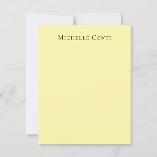 Cream Colour Minimalist Plain Elegant Card (Front)