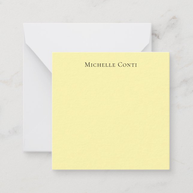 Cream Colour Minimalist Plain Elegant Modern  Card (Front)