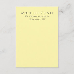 Cream Colour Minimalist Plain Elegant Modern  Enclosure Card