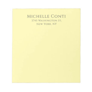 Cream Colour Minimalist Plain Elegant Modern  Notepad
