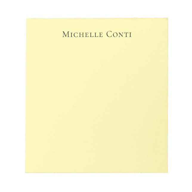 Cream Colour Minimalist Plain Elegant Notepad (Front)