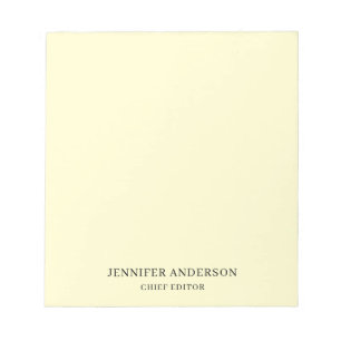 Cream Colour Professional Modern Plain Minimalist Notepad