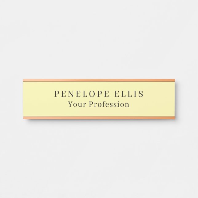 Cream Colour Unique Original Classical Professiona Door Sign (Front)