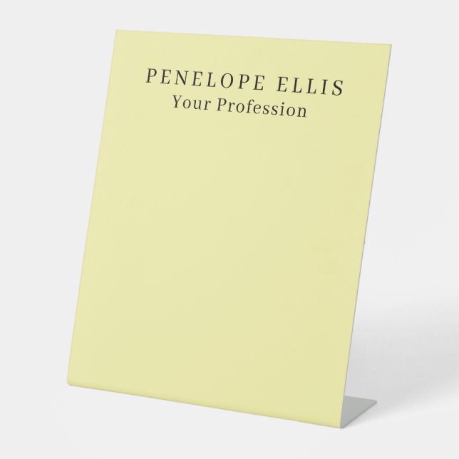 Cream Colour Unique Original Classical Professiona Pedestal Sign (Front)