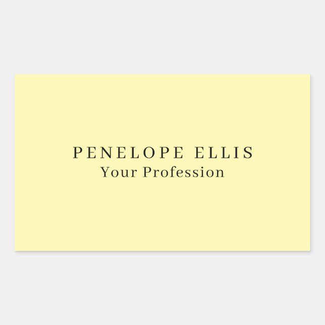 Cream Colour Unique Original Classical Professiona Rectangular Sticker (Front)