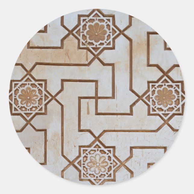 Cream Coloured Arabesque Stickers (Front)