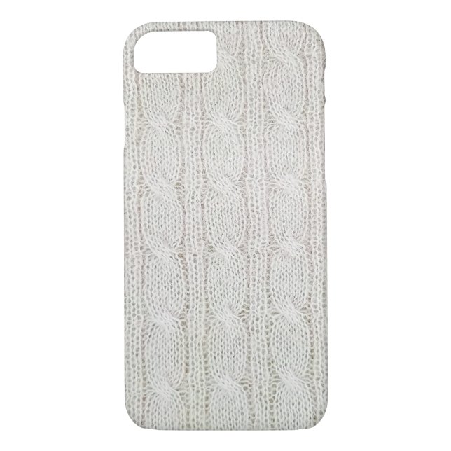 cream coloured cable knit pattern Case-Mate iPhone case (Back)