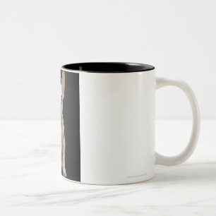 Cream coloured French Bulldog puppy Two-Tone Coffee Mug