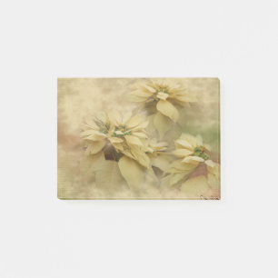 Cream Coloured Poinsettias Digital Art Post-it Notes