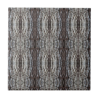 Cream Cookie Tree Bark Patterned 4.25 Square Ceramic Tile