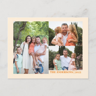 Cream CUSTOM Thanksgiving Photo and Message Postcard