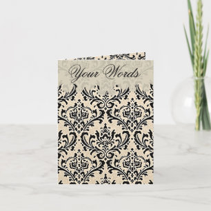 Cream Damask ~ Card / Invitations