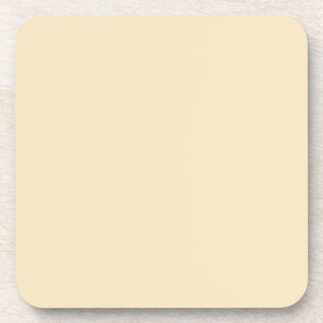 Cream Ecru Cork Coaster (Front)