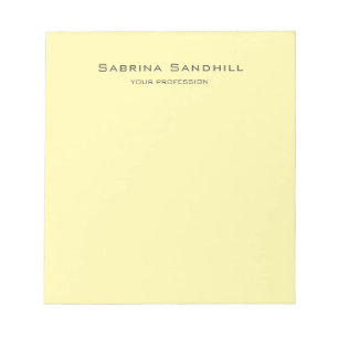 Cream Elegant Plain Simple Minimalist Notepad