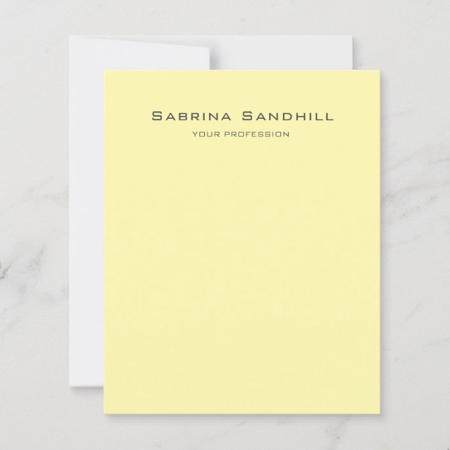Cream Elegant Plain Simple Minimalist Paper Sheet (Front)