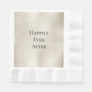 Cream Faux Leather  Napkin