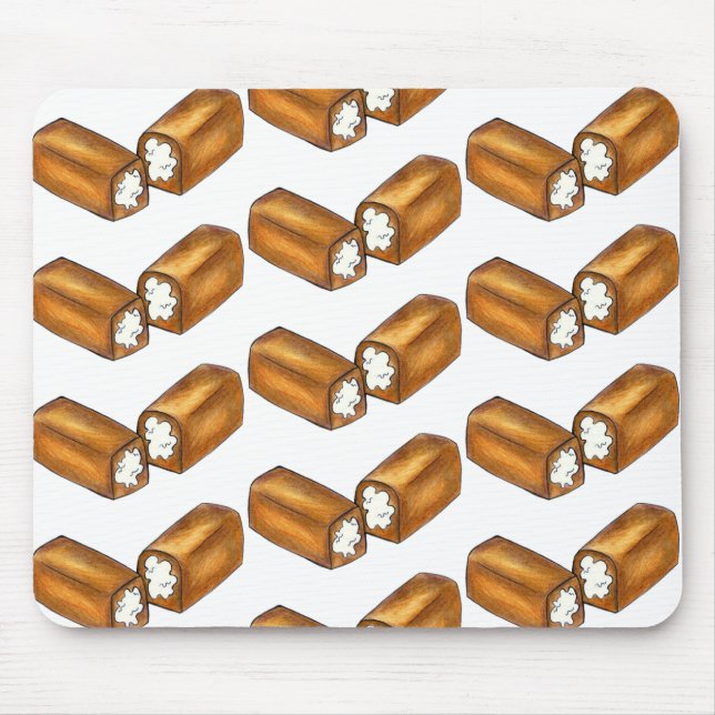 Cream Filled Snack Cake Junk Food Foodie Mouse Pad (Front)