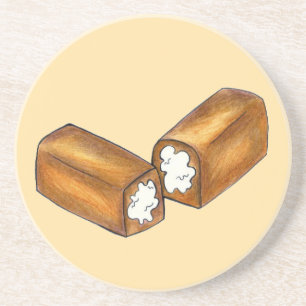 Cream-Filled Snack Cake Junk Food Junkie Sweets Coaster