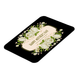 Cream Floral Happy Mother's Day Magnet