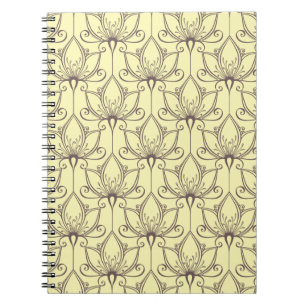 Cream Floral Pattern Notebook