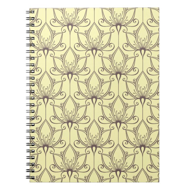 Cream Floral Pattern Notebook (Front)
