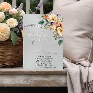 Cream Floral & Wreath Monogram - Silver