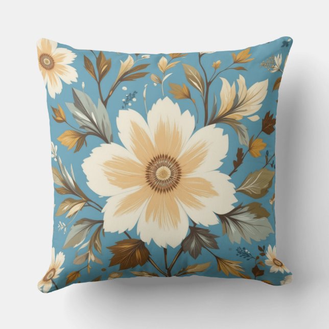 Cream Flower Cushion (Back)