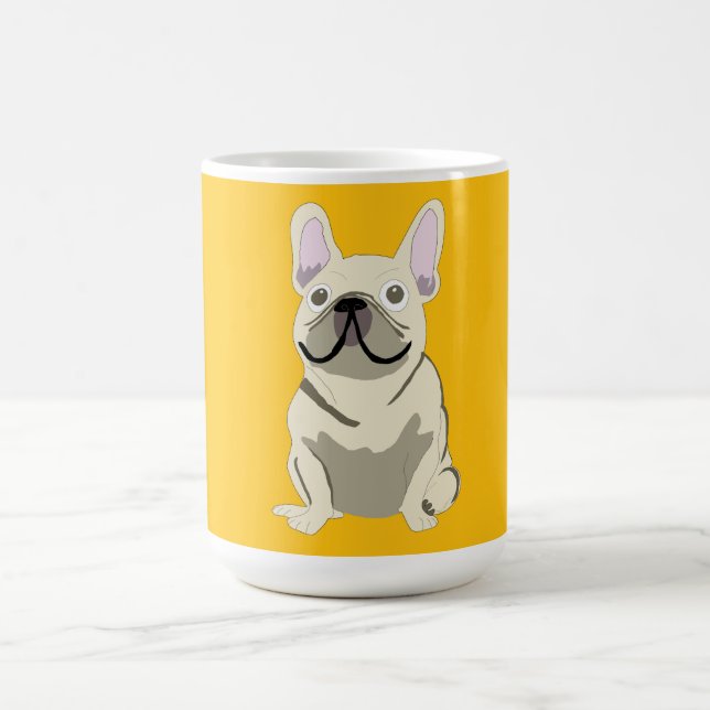 Cream French Bulldog Coffee Mug (Center)
