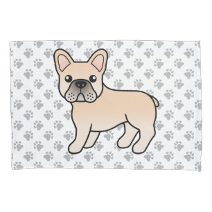 Cream French Bulldog Cute Cartoon Dog Pillowcase