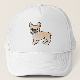 Cream French Bulldog Cute Cartoon Dog Trucker Hat