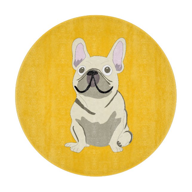 Cream French Bulldog Cutting Board (Front)