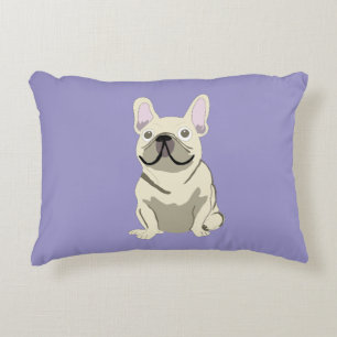 Cream French Bulldog, Decorative Cushion