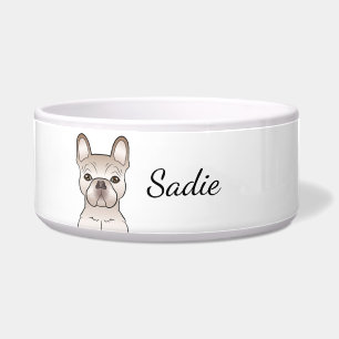 Cream French Bulldog / Frenchie Dog & Custom Name