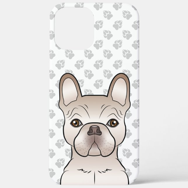 Cream French Bulldog / Frenchie Head & Paws Case-Mate iPhone Case (Back)