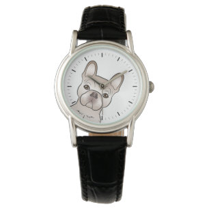 Cream French Bulldog / Frenchie Head Watch