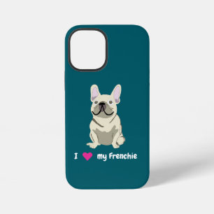 Cream French Bulldog, I Love my Dog iPhone 12 Mini Case