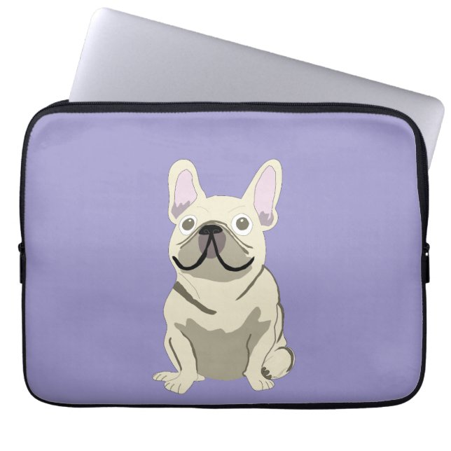 Cream French Bulldog,  Laptop Sleeve (Front)