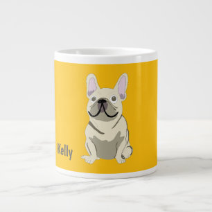 Cream French Bulldog Large Coffee Mug