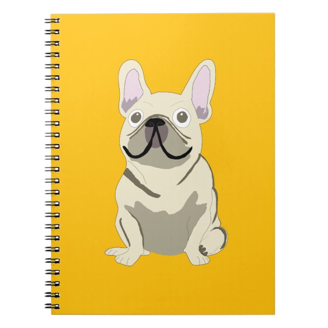Cream French Bulldog, Notebook (Front)