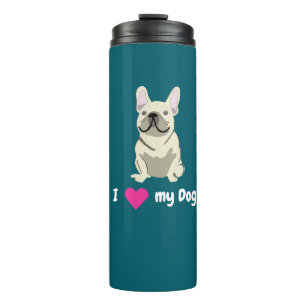 Cream French Bulldog Thermal Tumbler