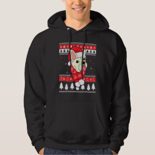 Cream French Bulldog Ugly Christmas Xmas Hoodie