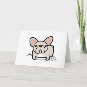 Cream Frenchie Card